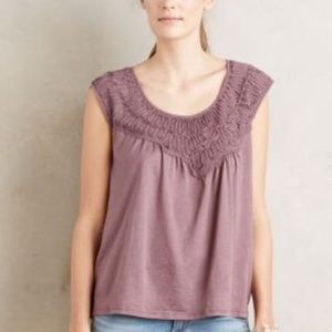 EUC Anthropologie purple top size S